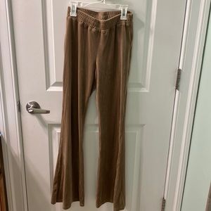Hollister Size XS Brown High Rise Flare Pajama pants